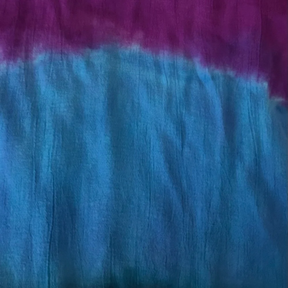 Boho tie-dye blue-green top hippie - Picture 8 of 8